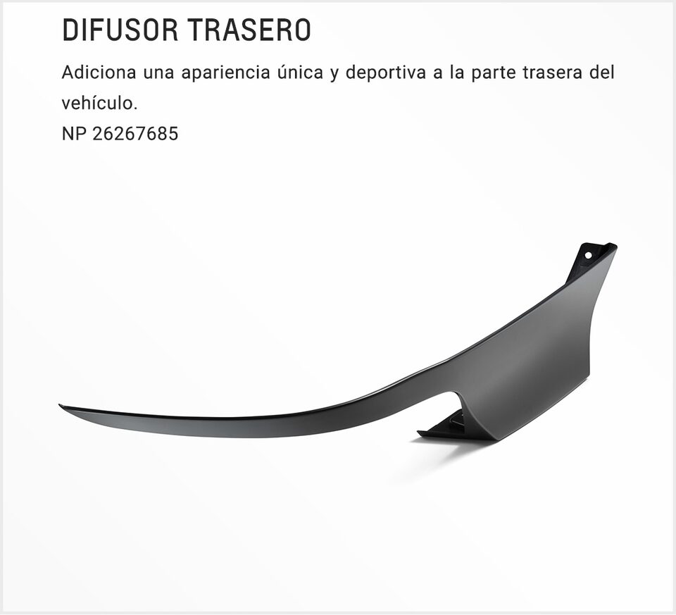 Chevrolet Onix Accesorios - Difusor Trasero de tu Sedan