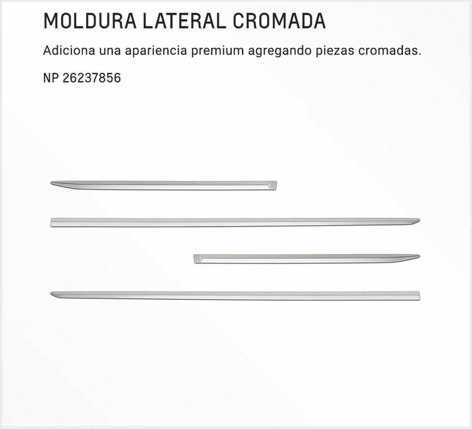 Chevrolet Onix Accesorios - Moldura Lateral de tu Sedan