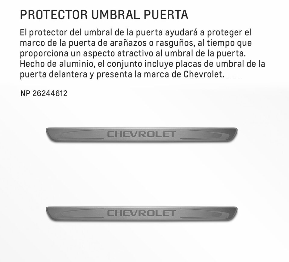 Chevrolet Onix Accesorios - Protector Umbral de tu Sedan