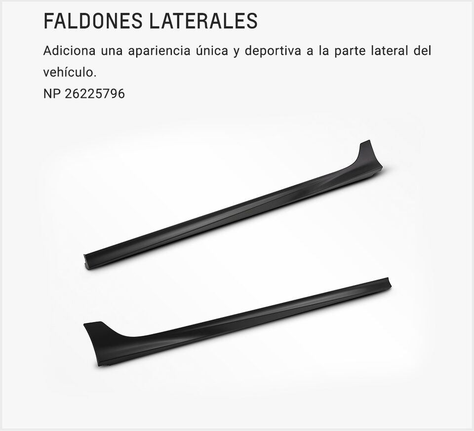 Chevrolet Onix Accesorios - Faldones Laterales de tu Sedan