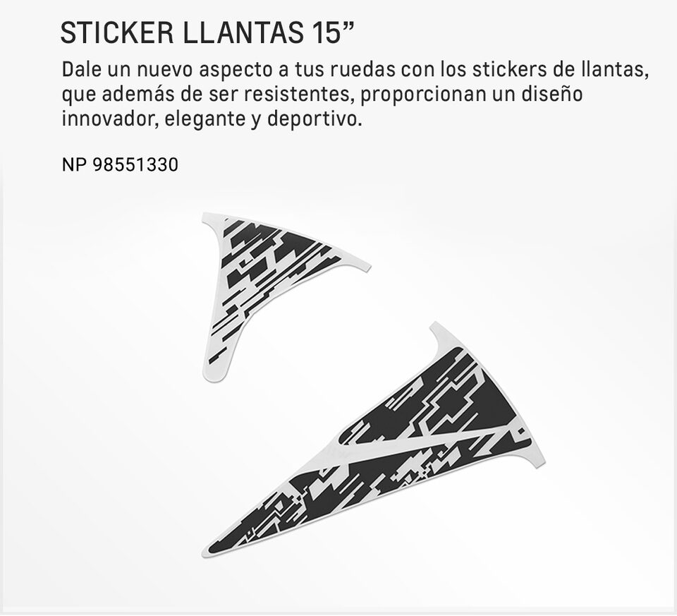 Chevrolet Onix Accesorios - Sticker Llantas de tu Sedan