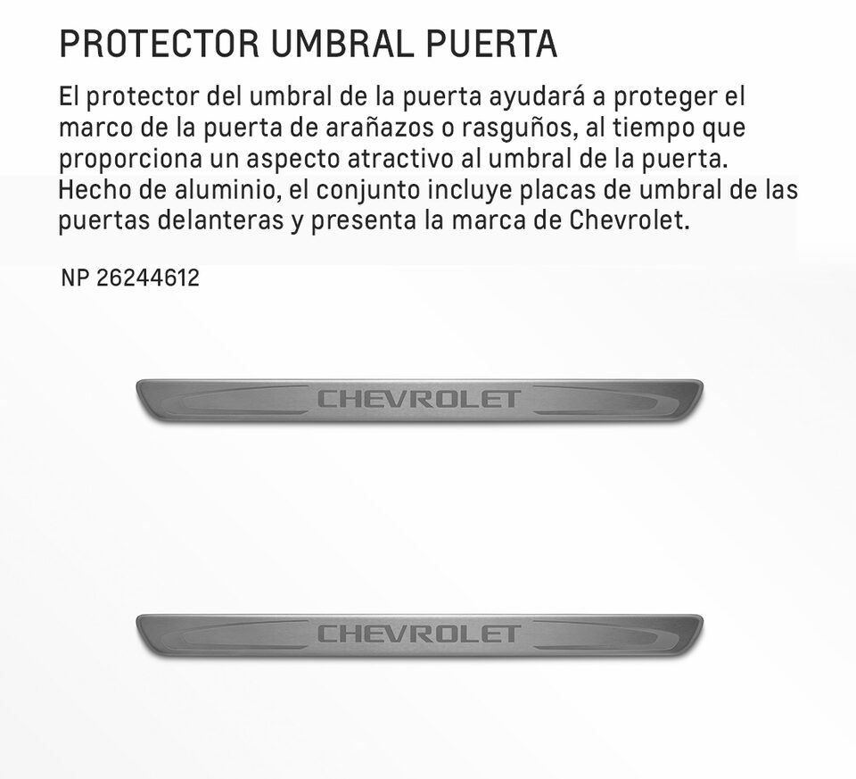 Chevrolet Onix Accesorios - Umbral de tu Sedan