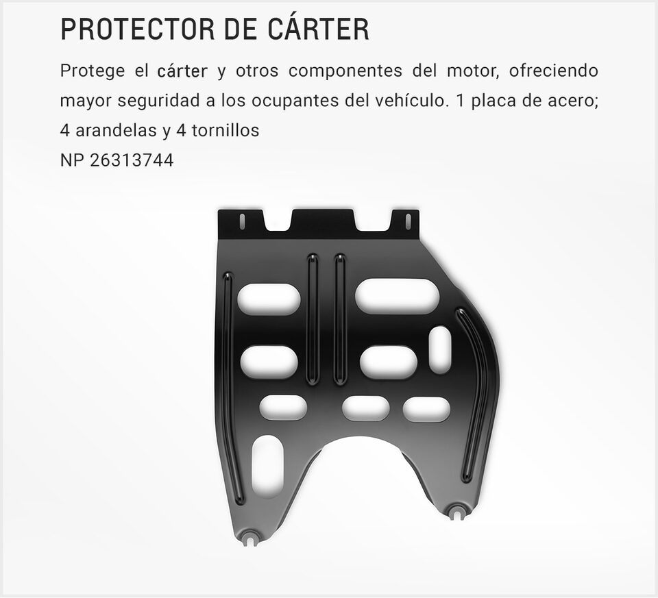 Chevrolet Onix Accesorios - Protector Carter de tu Sedan