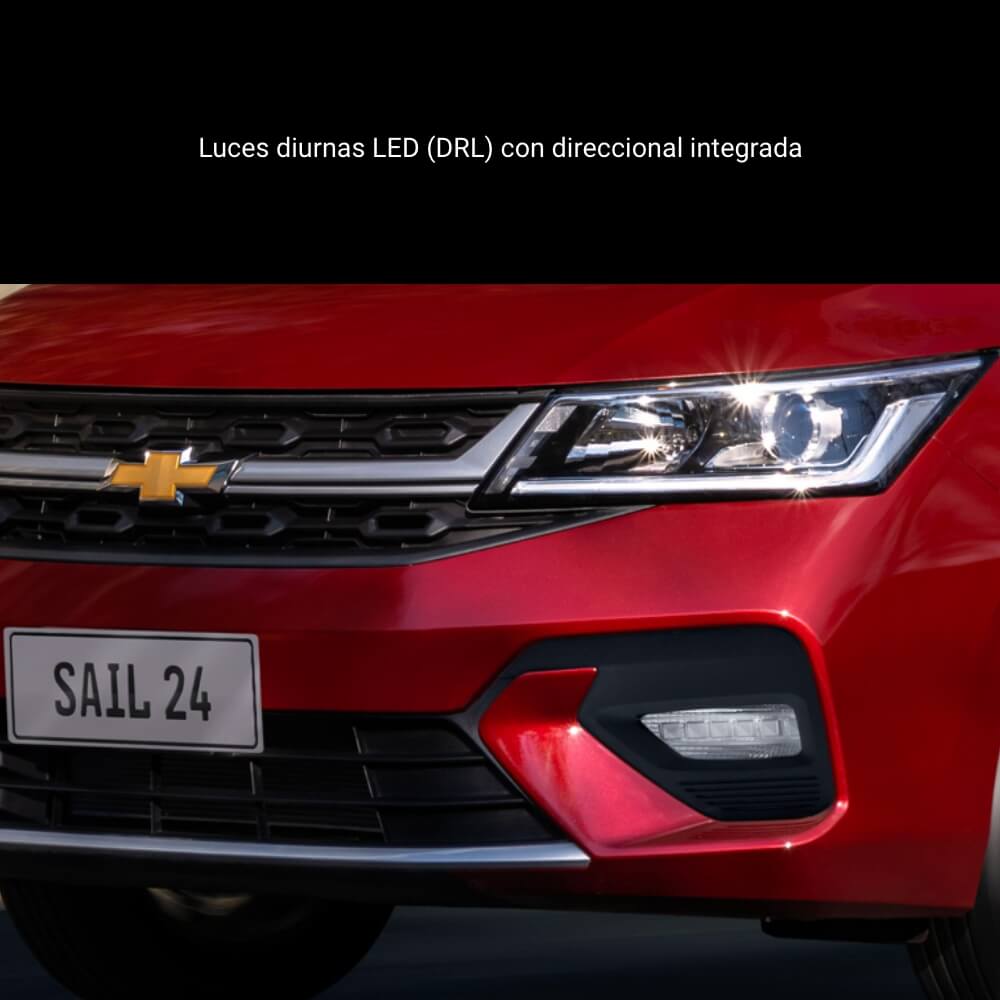 Óptica delantera del Chevrolet Sail