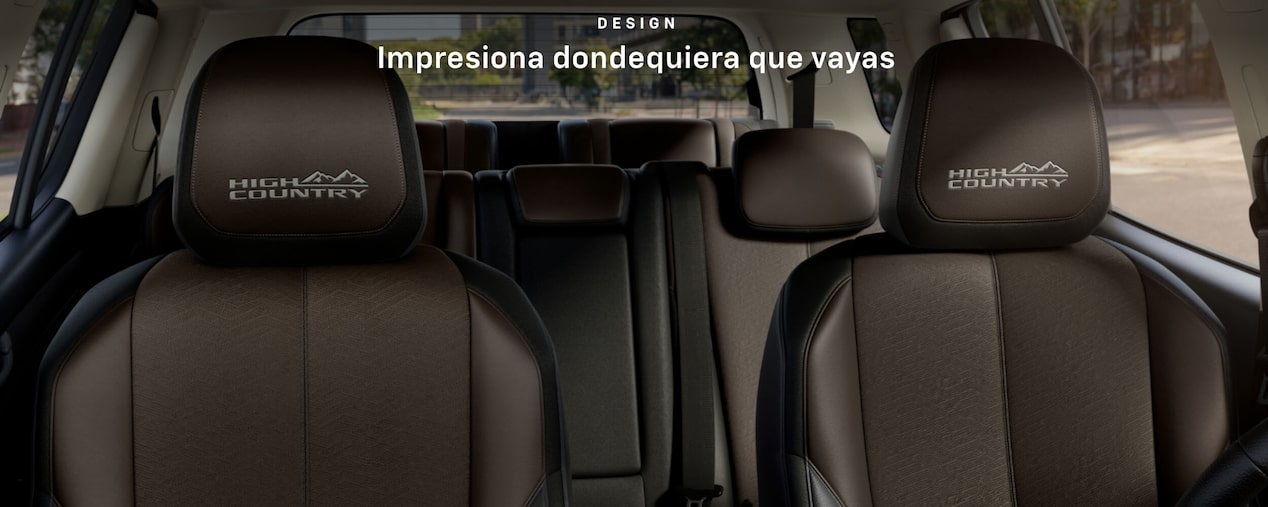 El diseño interior de la Chevrolet Trailblazer High Country 2025 impresiona donde quiera que vayas