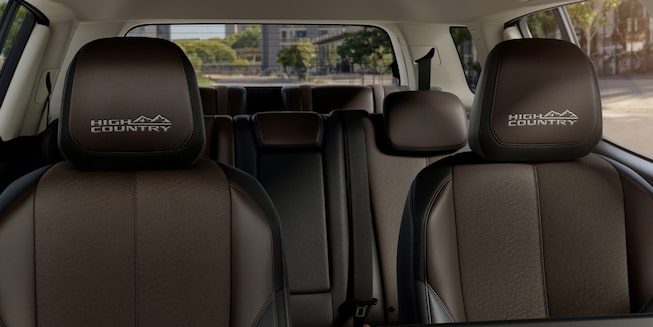 Vista de asientos de la Chevrolet Trailblazer High Country 2025