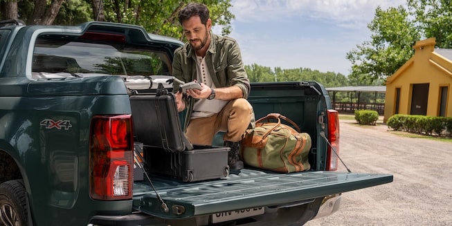 Vista capacidad de carga de la renovada Chevrolet S10