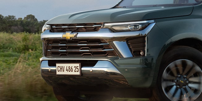 Vista de frente de la renovada Chevrolet S10