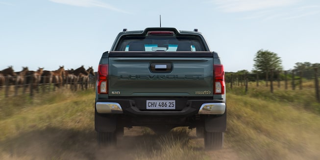 Vista posterior de la renovada Chevrolet S10