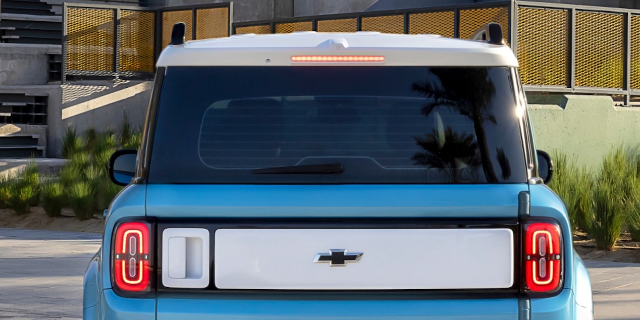 Diseño trasero icónico del Chevrolet Spark EUV, modernidad que marca la diferencia en la ciudad