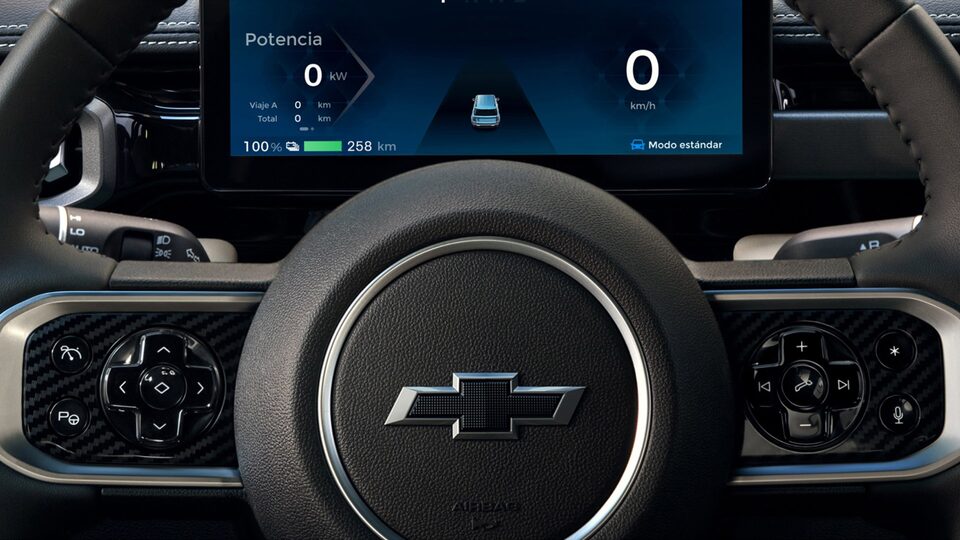 Tablero digital del Chevrolet Spark EUV, innovación y conectividad en cada detalle interior