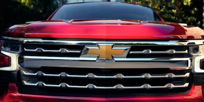 Detalles de la parrilla de la nueva camioneta Chevrolet Silverado