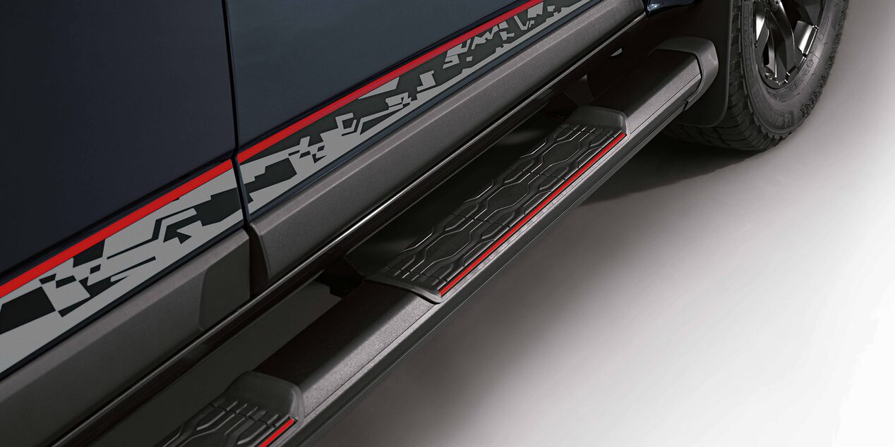 La nueva pick up Chevrolet S10 Z71 viene equipada con estribos tubulares con un diseño exclusivo