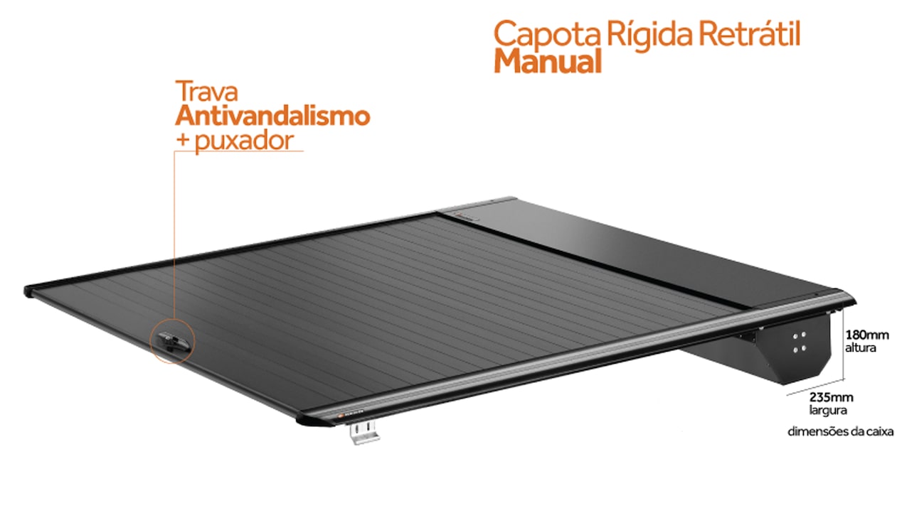 Tapa rígida retráctil para caja de carga Chevrolet S10