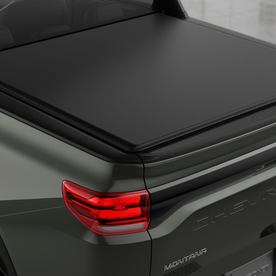 Detalle de la lona marítima de la nueva camioneta Chevrolet Montana