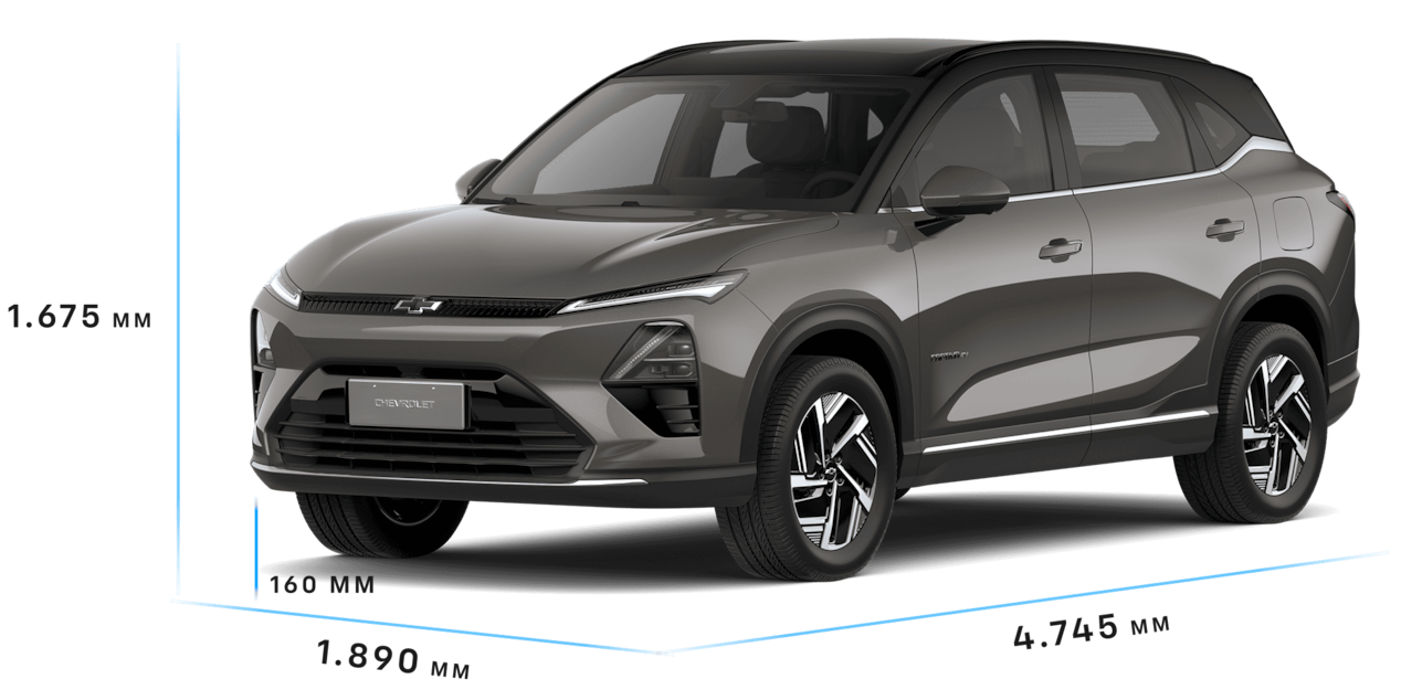 Chevrolet Captiva EV en color Gris Intenso.